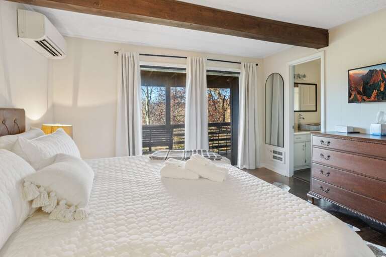 Lower Level King Bedroom Has Jack-and-Jill Bathroom Shared with Second King Bedroom