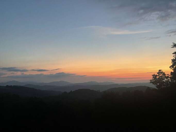 Sunset Over the Mountains