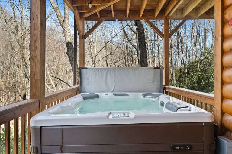 Hot Tub Tucked on the Lower Deck with Privacy