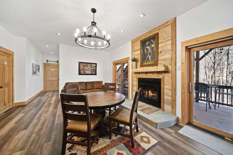 Lower Level Card Table and Gas Fireplace