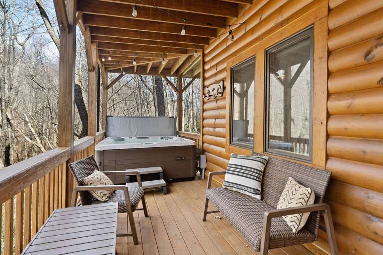 Plenty of Seating Around the Hot Tub