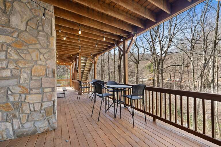 Wooded View, Accent Lights, and a Peaceful Setting