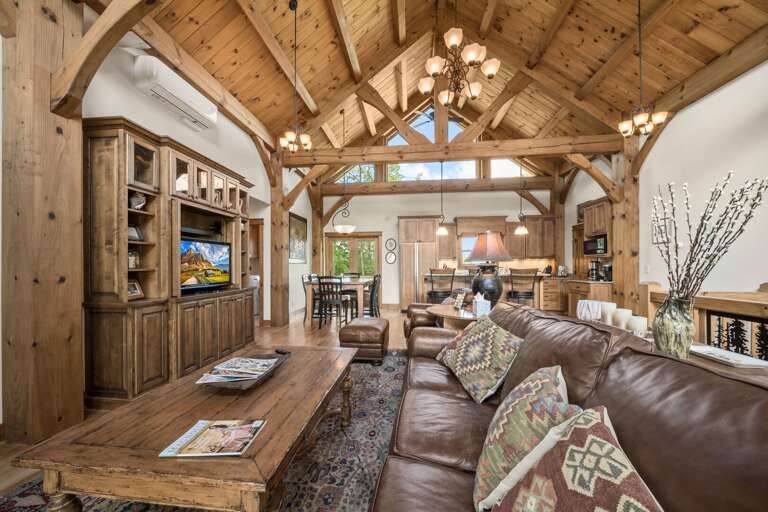 Comfortable Main Floor Open Living Space with Living Room, Kitchen and Dining