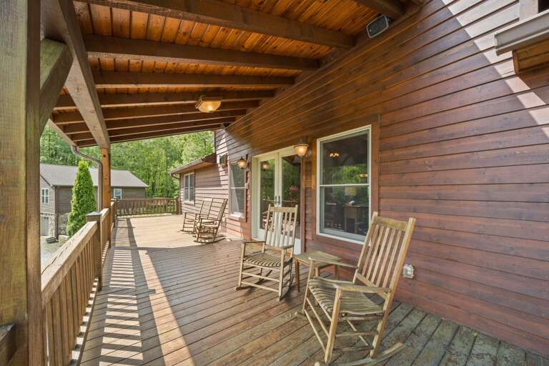 Covered Portion of the Wrap Around Deck with Rockers