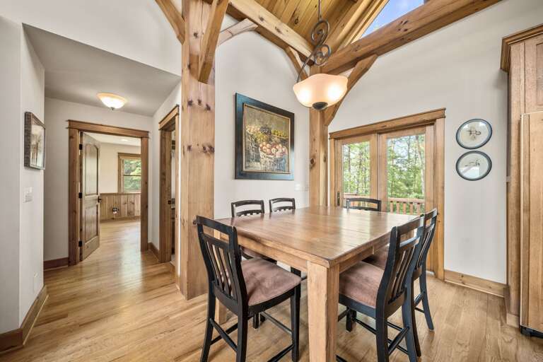 Dining Area has Seating for Six, Deck Access and Bright Natural Light