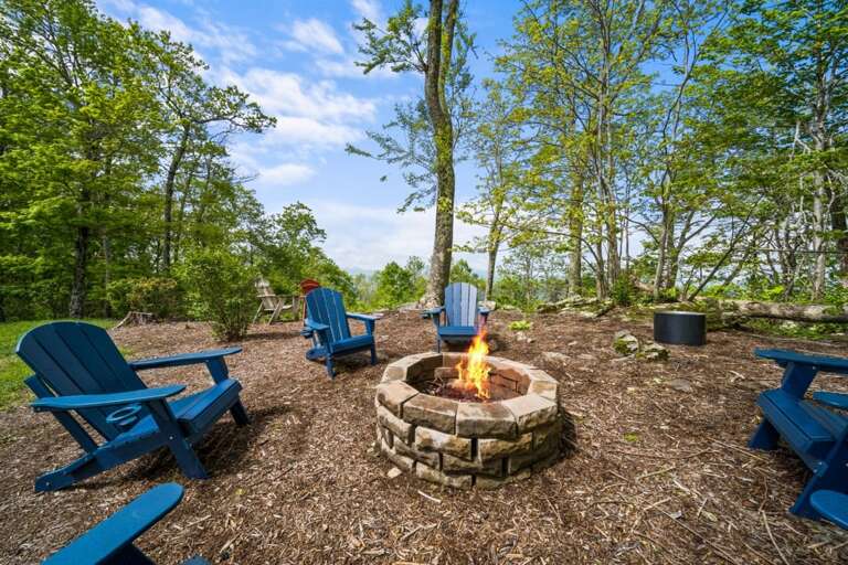 Fire Ring with Adirondack Seating