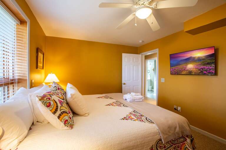 Lower Level King Bedroom with TV