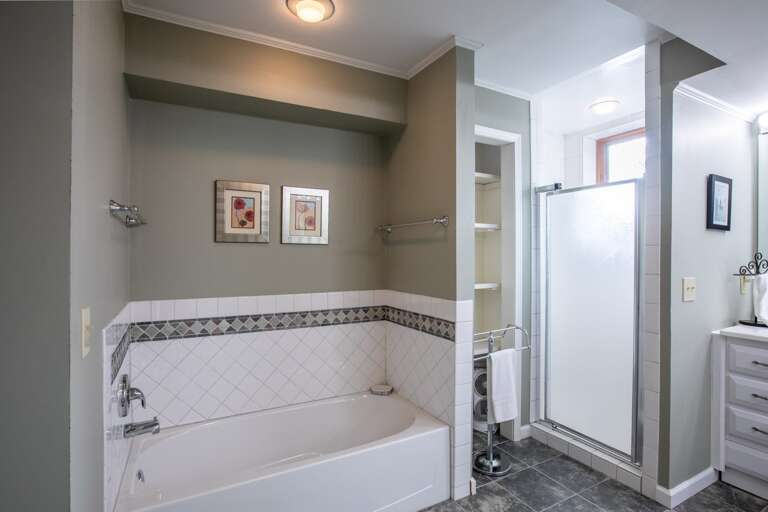 Soaking Tub in the Lower Level Bath
