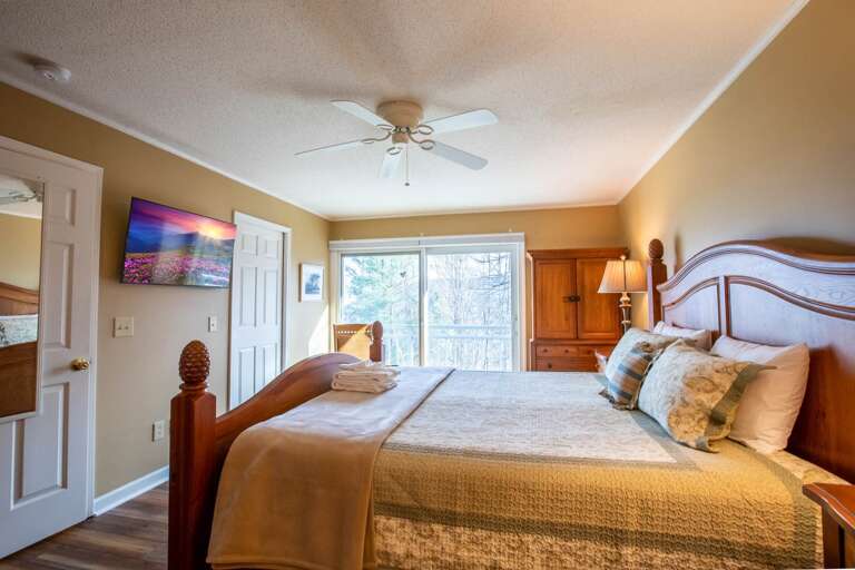 TV, Deck Access and TV in the King Bedroom