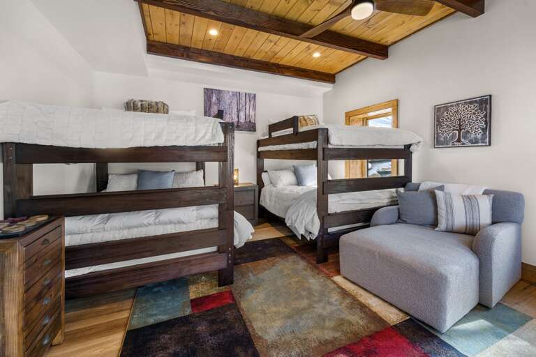 Bunk Room with Queen Over Queen Bunks