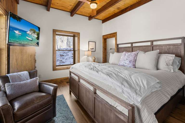 Lower Level King Bedroom with TV