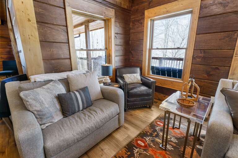 Lots of Cozy Seating in the Main Floor Living Room