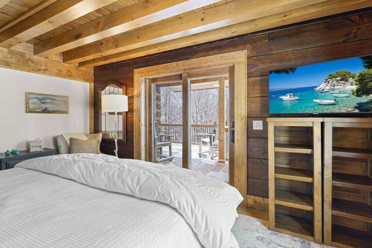 Master Bedroom has Deck Access and a Private Bathroom