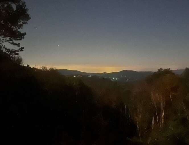 Night View from Shawnee Ridge Lodge