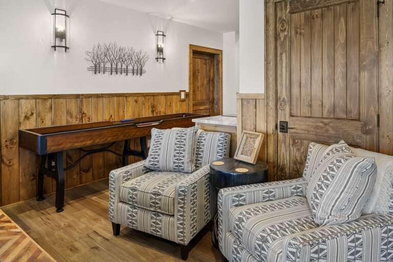 Seating and Games in the Lower Level