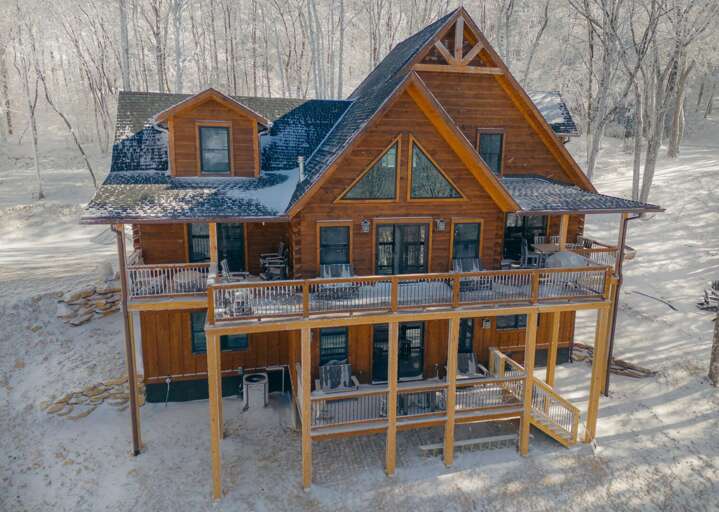 Upper and Lower Decks at Shawnee Ridge Lodge