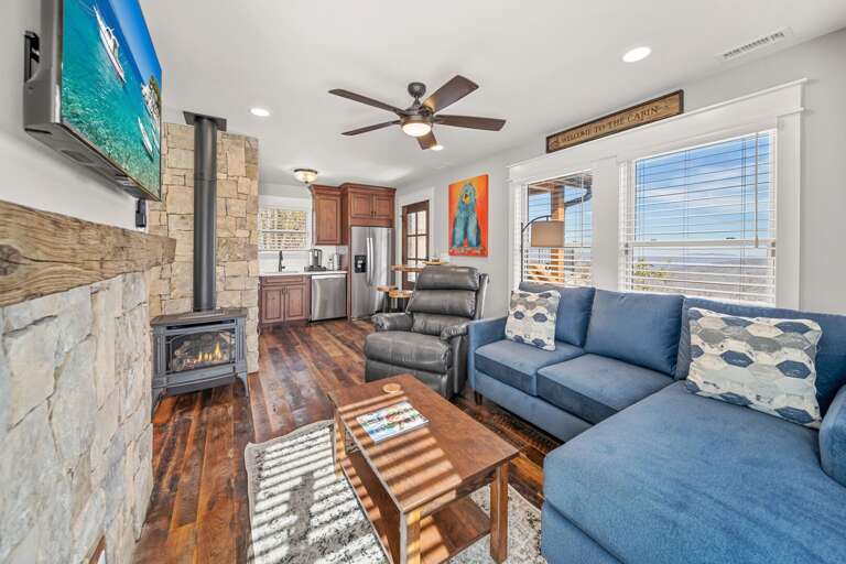 "Straight Up" Living Rom with Gas Fireplace