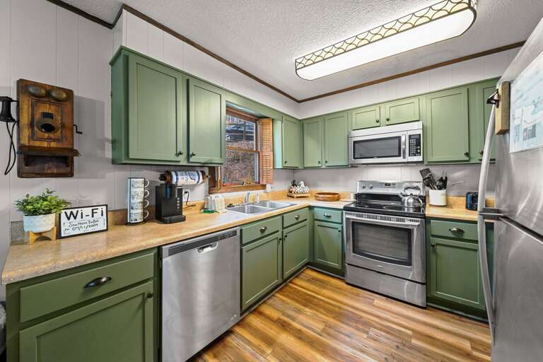 Fresh Kitchen with Stainless Appliances