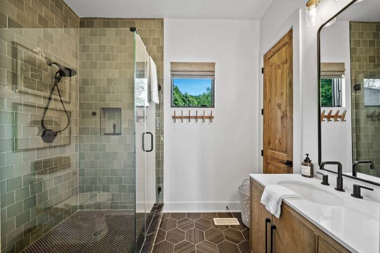 Bunk Room Private Bathroom with Large Tiled Shower
