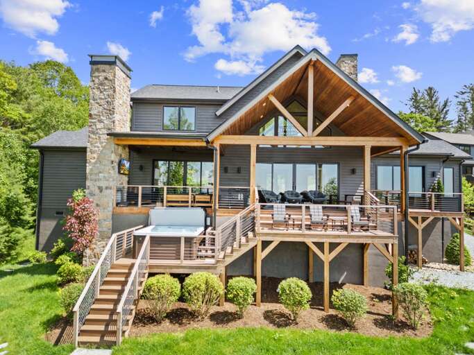 Covered Deck, Sun Lounging Platform and Hot Tub Deck