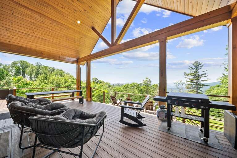 Gas Grill on the Covered Deck