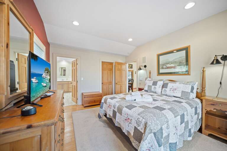 Main Floor Master Bedroom with a Queen Bed