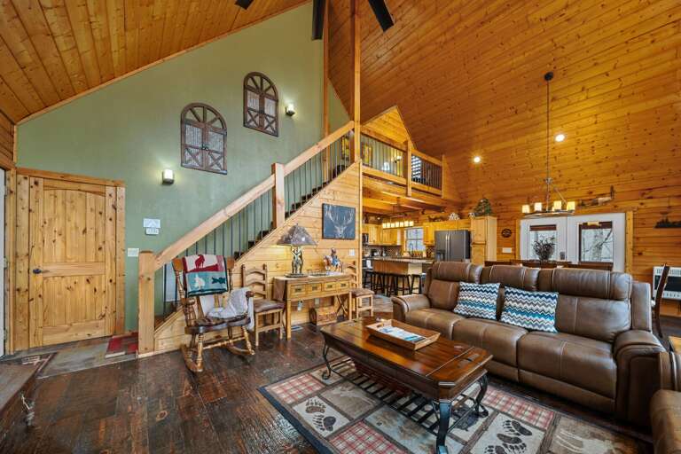 Open Floor Plan with Living Room, Dining and Kitchen