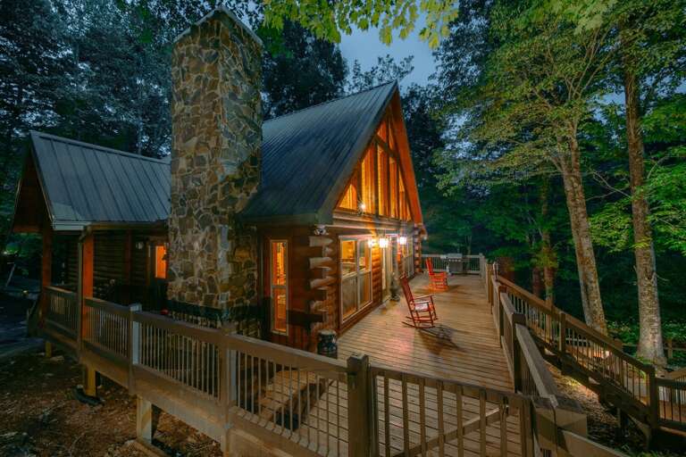 Spacious Main Level Deck with Rockers