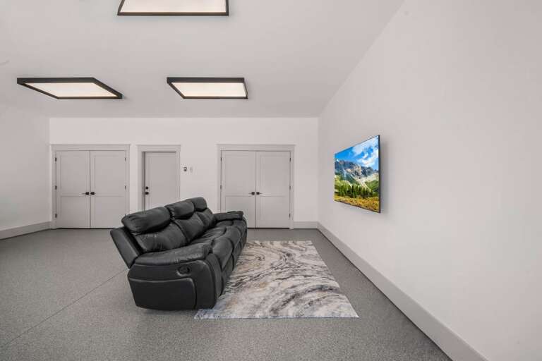 Theater Style Movie Space in the Game Room