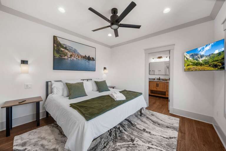 TV and Private Bathroom in the Second King