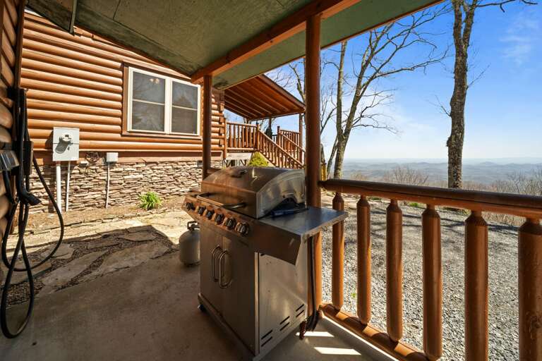 Gas Grill on the Covered Patio