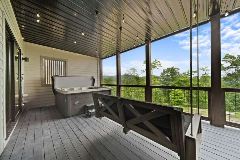 Hot Tub and Swinging Bench