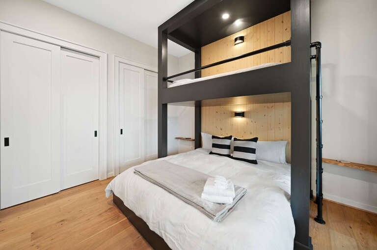 King Bedroom with Suspended Twin Bed