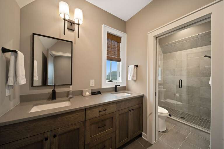 Ensuite Bathroom with Tiled Shower and Double Vanity Ensuite Bathroom with Tiled Shower and Double Vanity