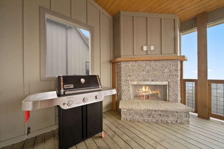Gas Grill and Wood Burning Fireplace Gas Grill and Wood Burning Fireplace