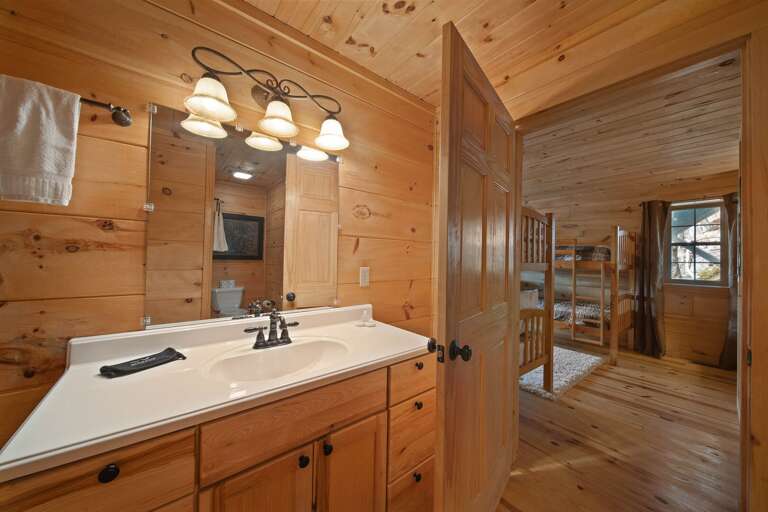 Jack and Jill style Bathroom from the Bunk Room