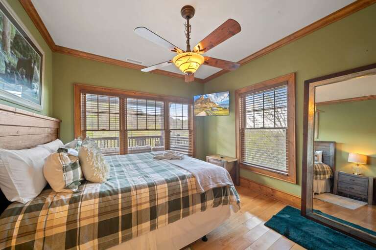 Main Level King Bedroom with TV Main Level King Bedroom with TV