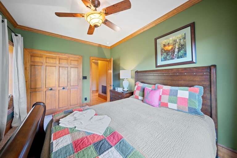 Queen Room Has a Mounted TV Queen Room Has a Mounted TV