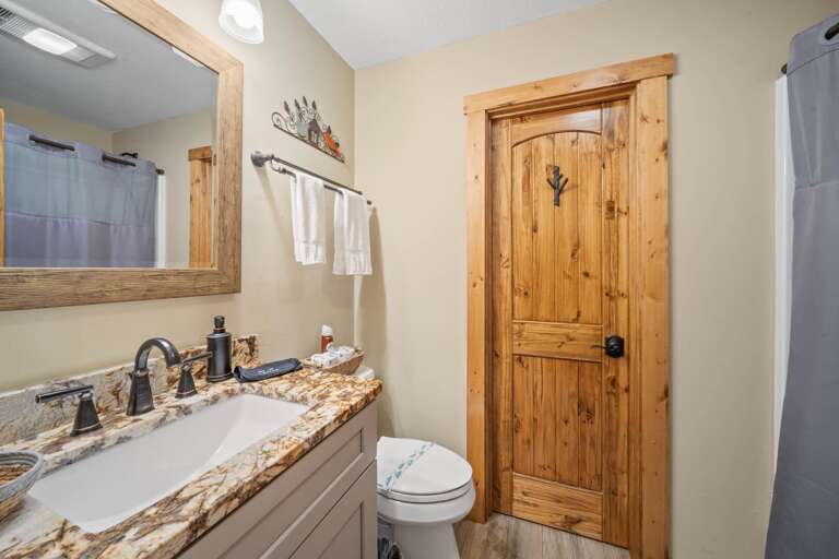 Jack-and-Jill Bathroom with Tub and Shower Combo