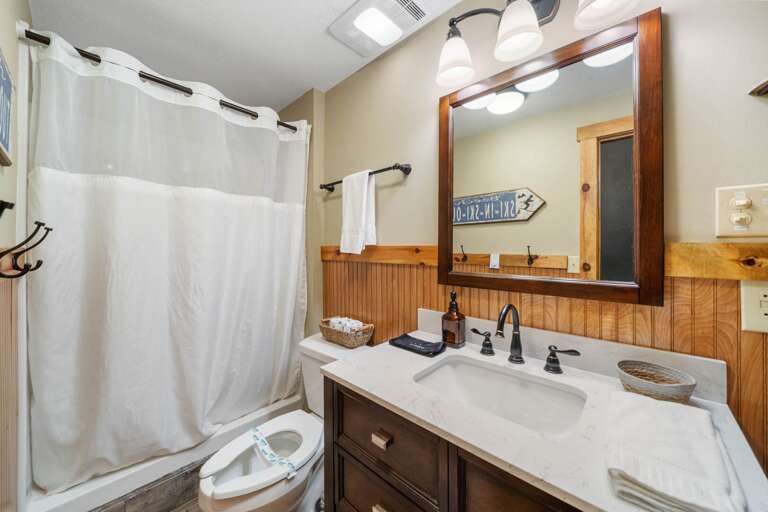 Lower Level Full Bathroom with Step-In Shower