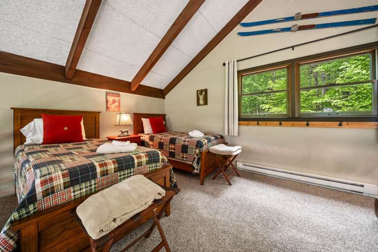 Loft Sleeping Area has Two Twins