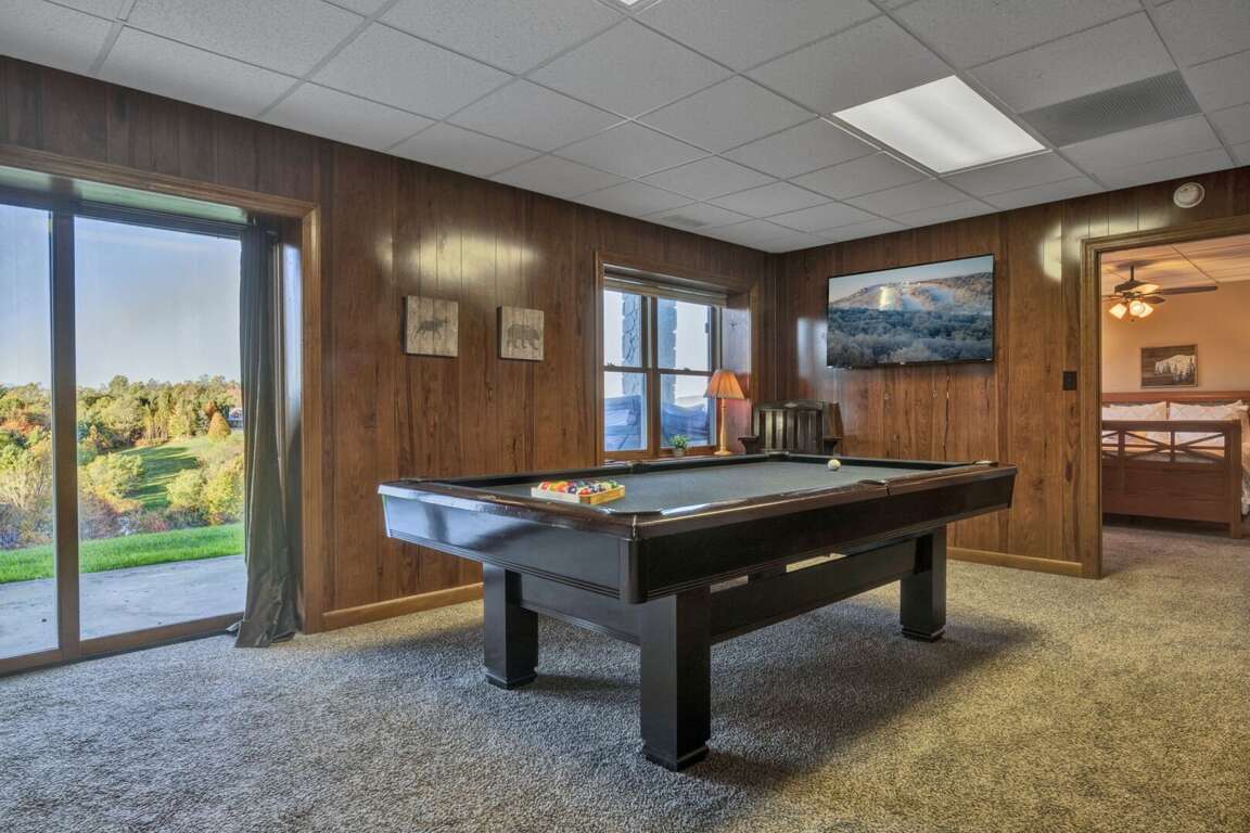 Pool Table and TV Pool Table and TV