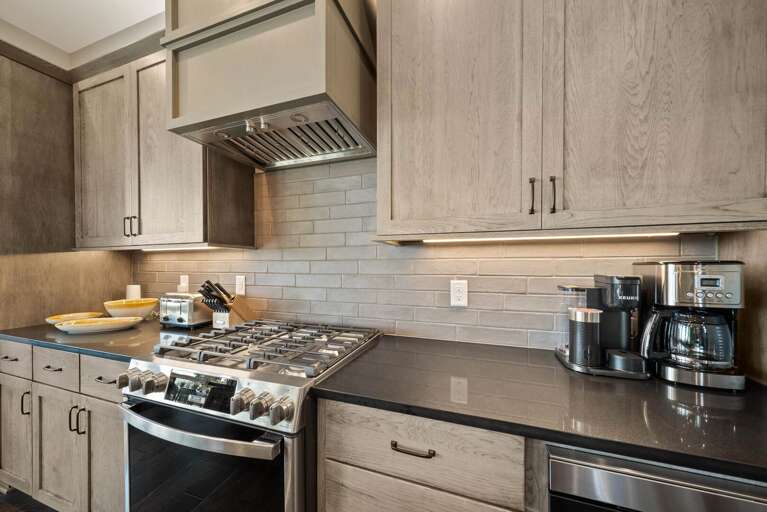 Gas Stove, Stainless Appliances and Granite Counters