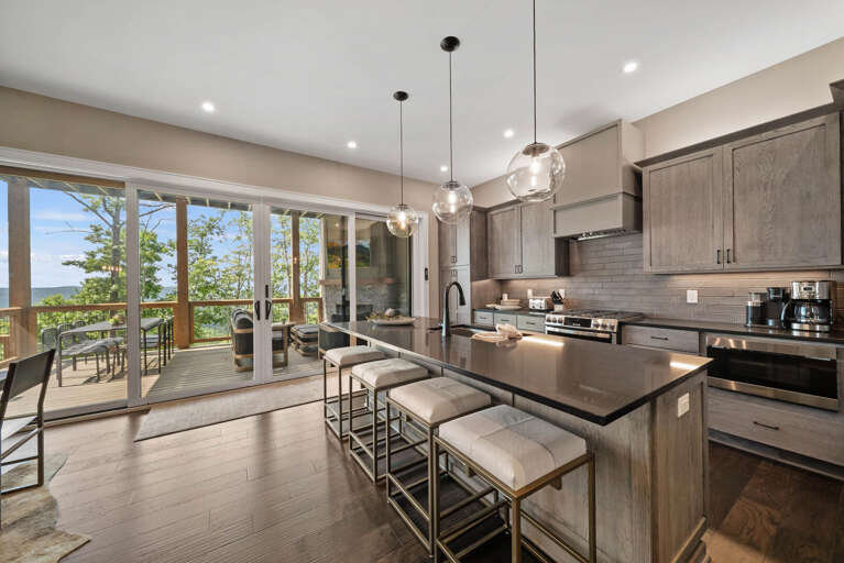 State of the Art Kitchen Flows to the Outdoor Living Area
