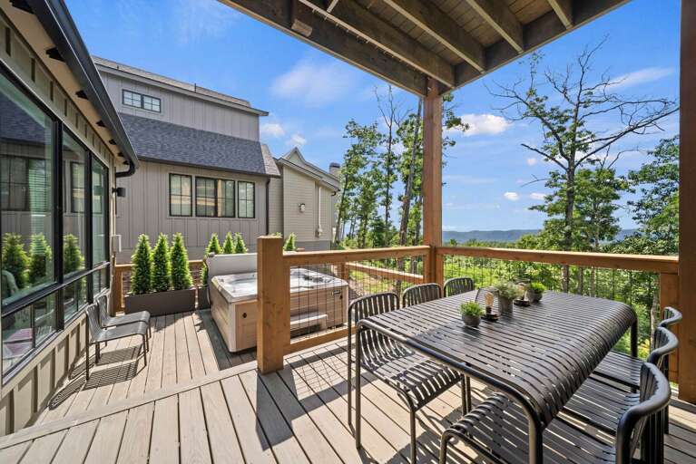 Step Down to the Hot Tub Deck and Soak in the Views