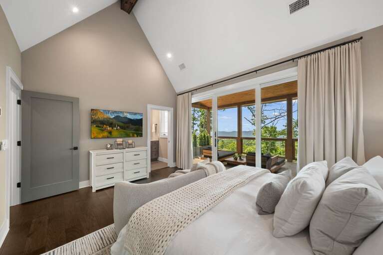 TV and Private Bathroom in the King Bedroom