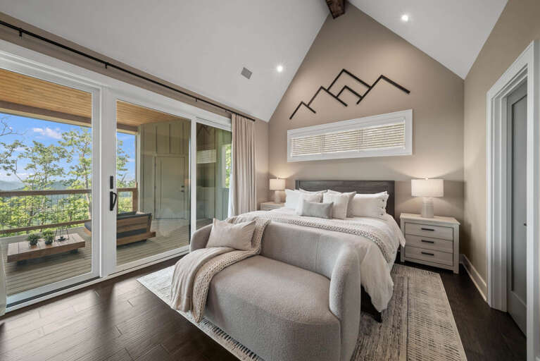 Upper Level Master Bedroom with Private Balcony
