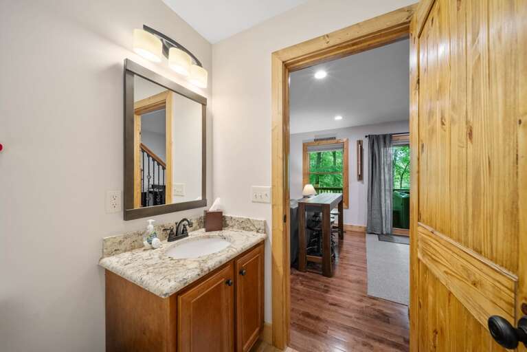 Lower Level Shared Bathroom with Tub and Shower Combo