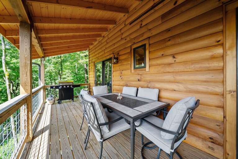 Main Floor Deck with Dining and Gas Grill
