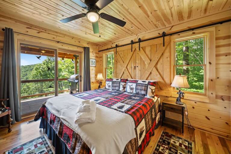 Main Floor Master King with Deck Access